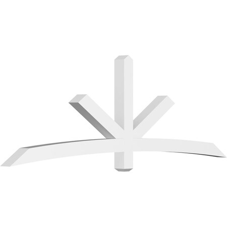 Ekena Millwork Alberta Architectural Grade PVC Gable Bracket, 96"W x 32"H x 4"D x 4"F, 8/12 Pitch GBP096X32X0404ALB00